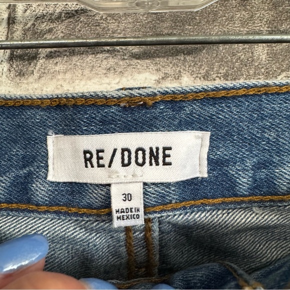 RE/DONE Super High Drainpipe Atomic Denim Jeans ankle zipper straight leg - Picture 4 of 12